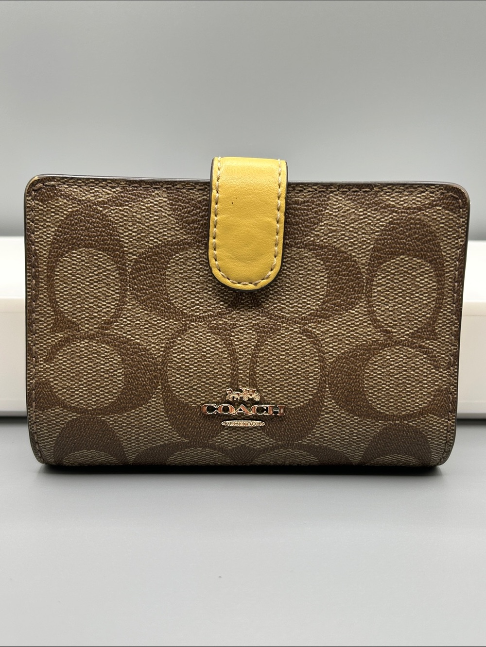 Coach Rehab Khaki Signature Zip Wallet
